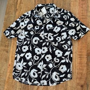 H&M Black and White Floral Men's Shirt